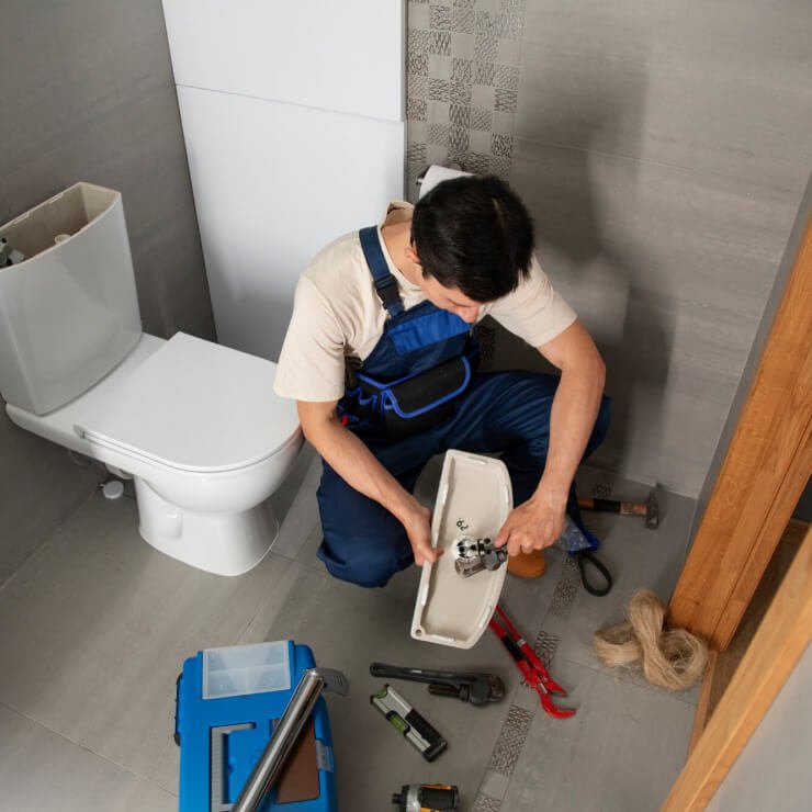 Before toilet repair West El Paso TX