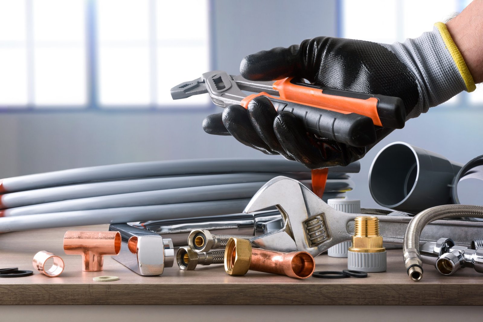 Licensed plumber in El Paso TX performing professional kitchen pipe repair