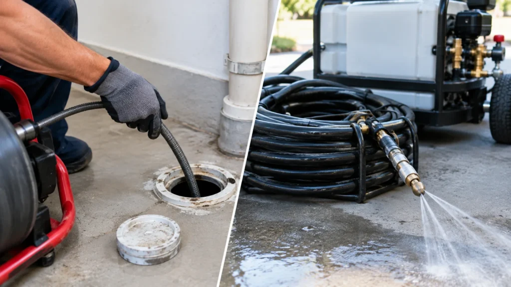 Drain Snaking vs Hydro Jetting: Which Do You Need?
